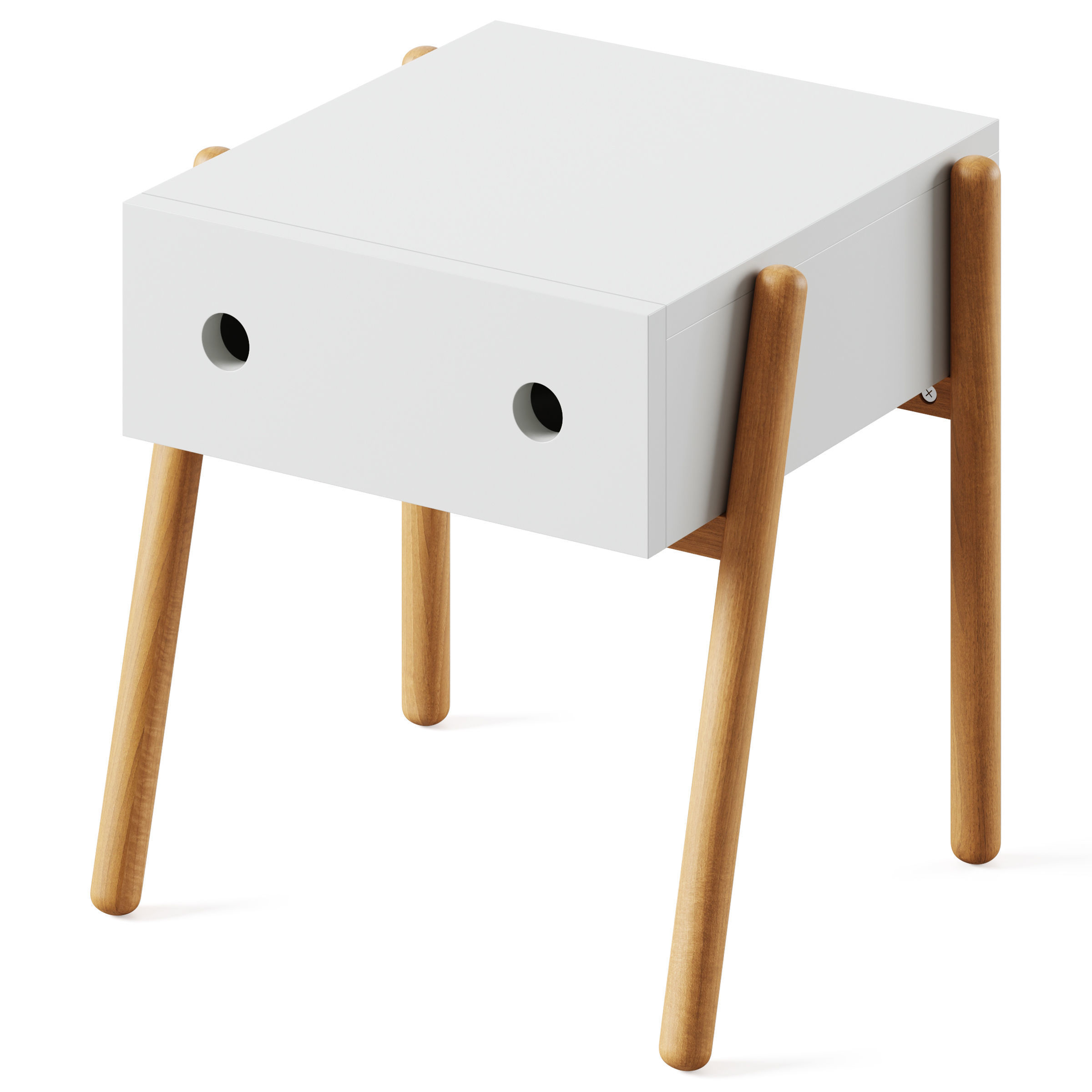 Wallet Scandi Style 1 Drawer Bedside Table by LA REDOUTE 3D model_2