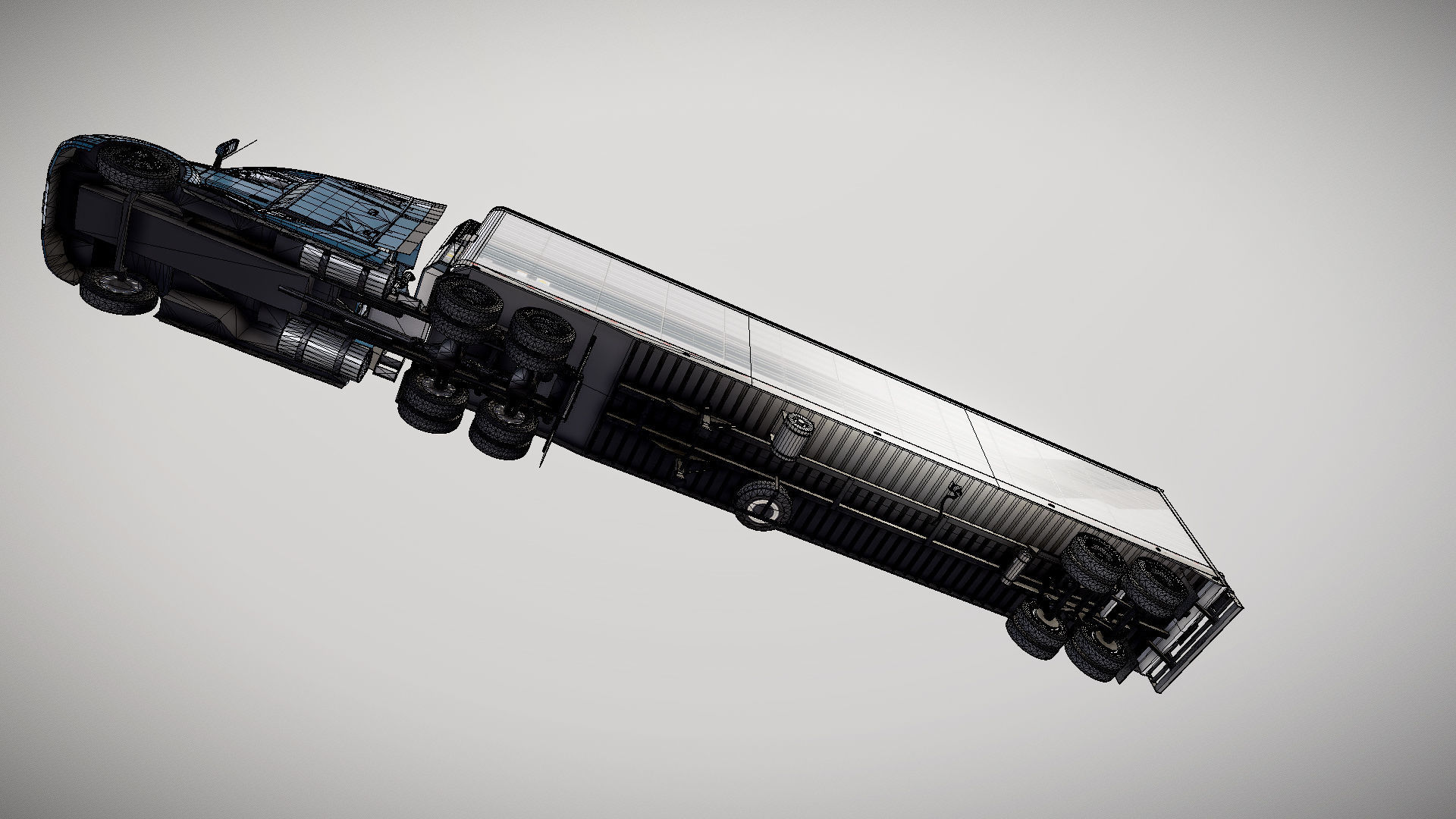 Kenworth T680 van trailer 3D model_39