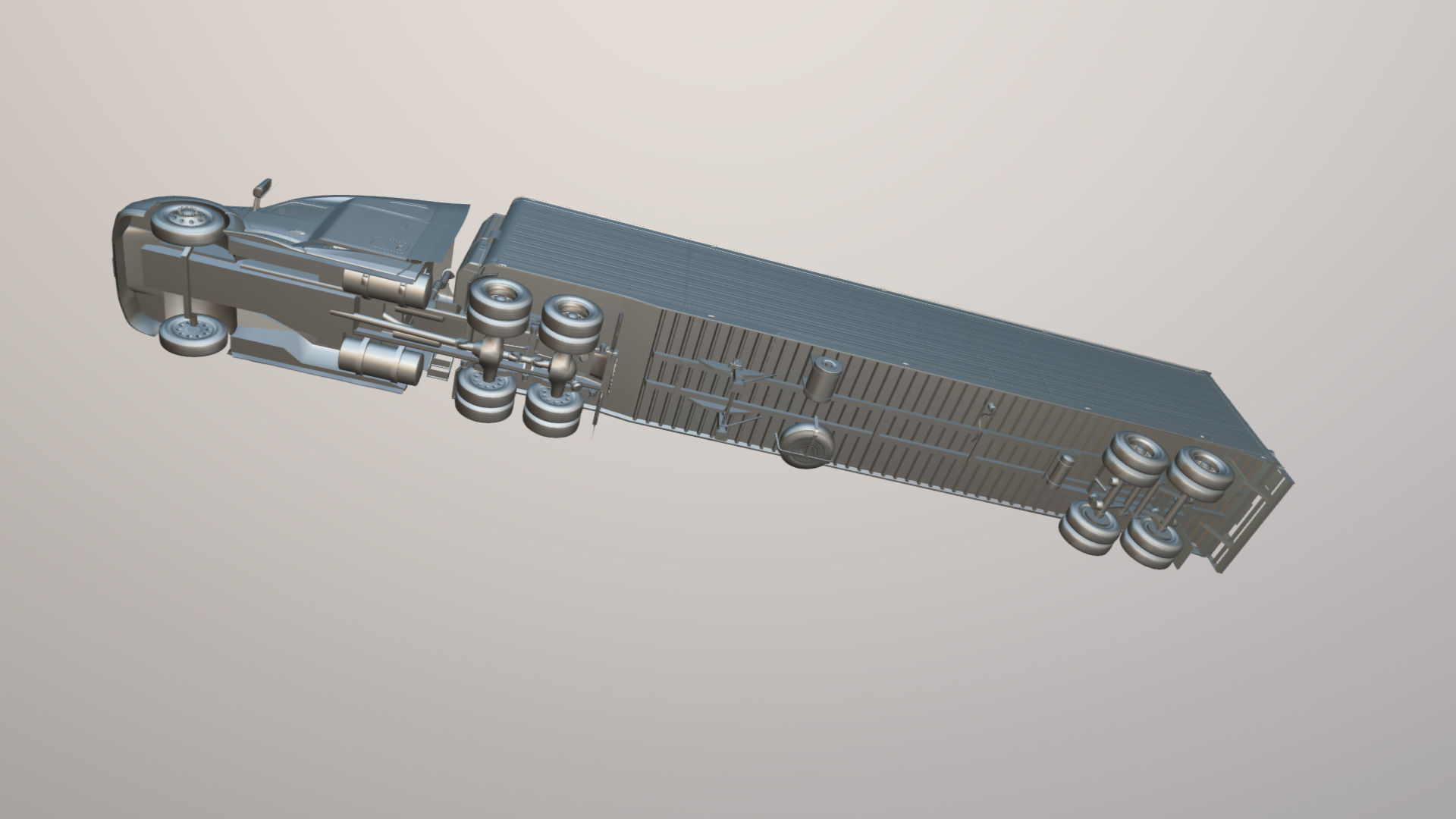 Kenworth T680 van trailer 3D model_47