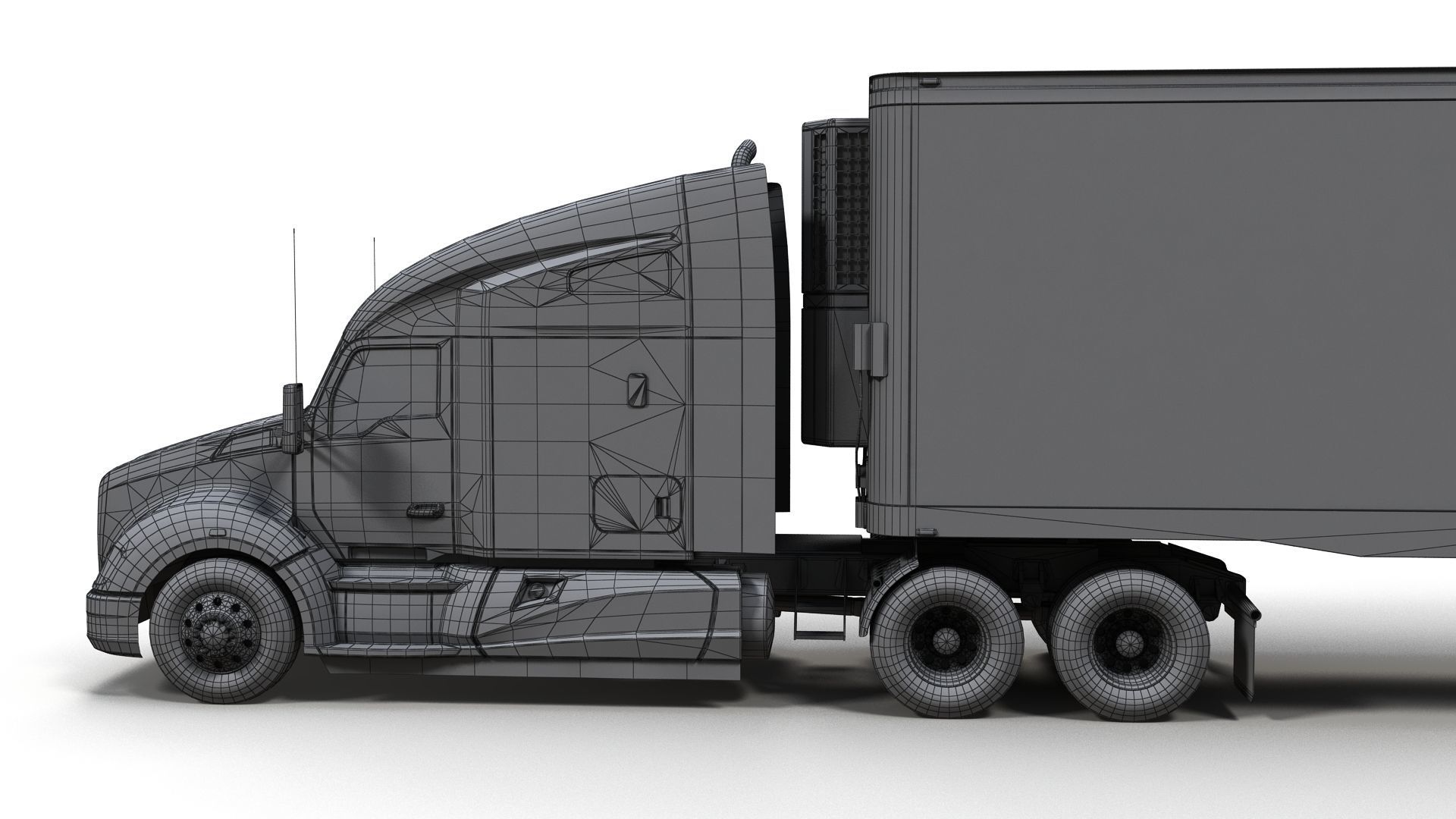 Kenworth T680 van trailer 3D model_20