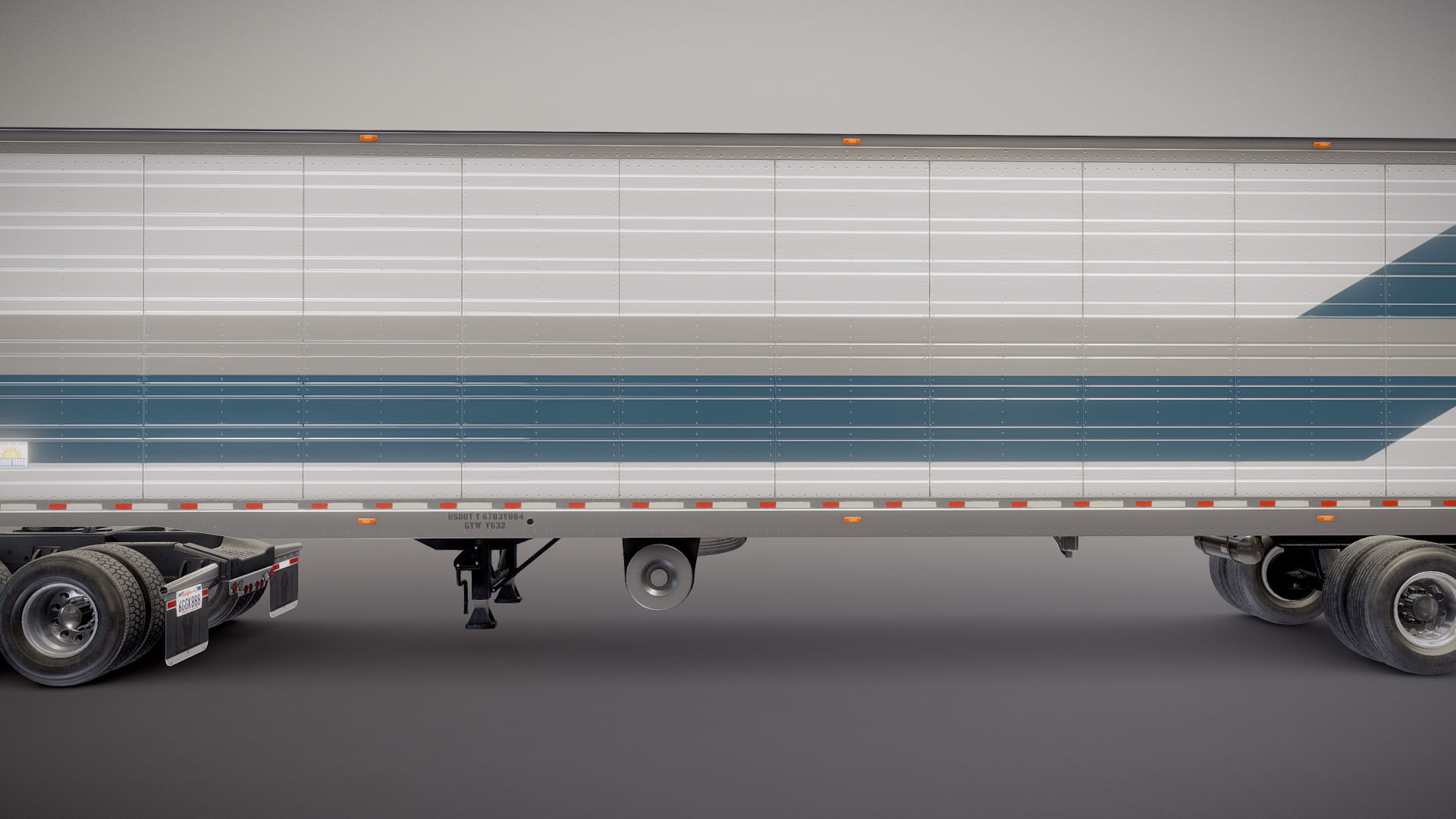 Kenworth T680 van trailer 3D model_27