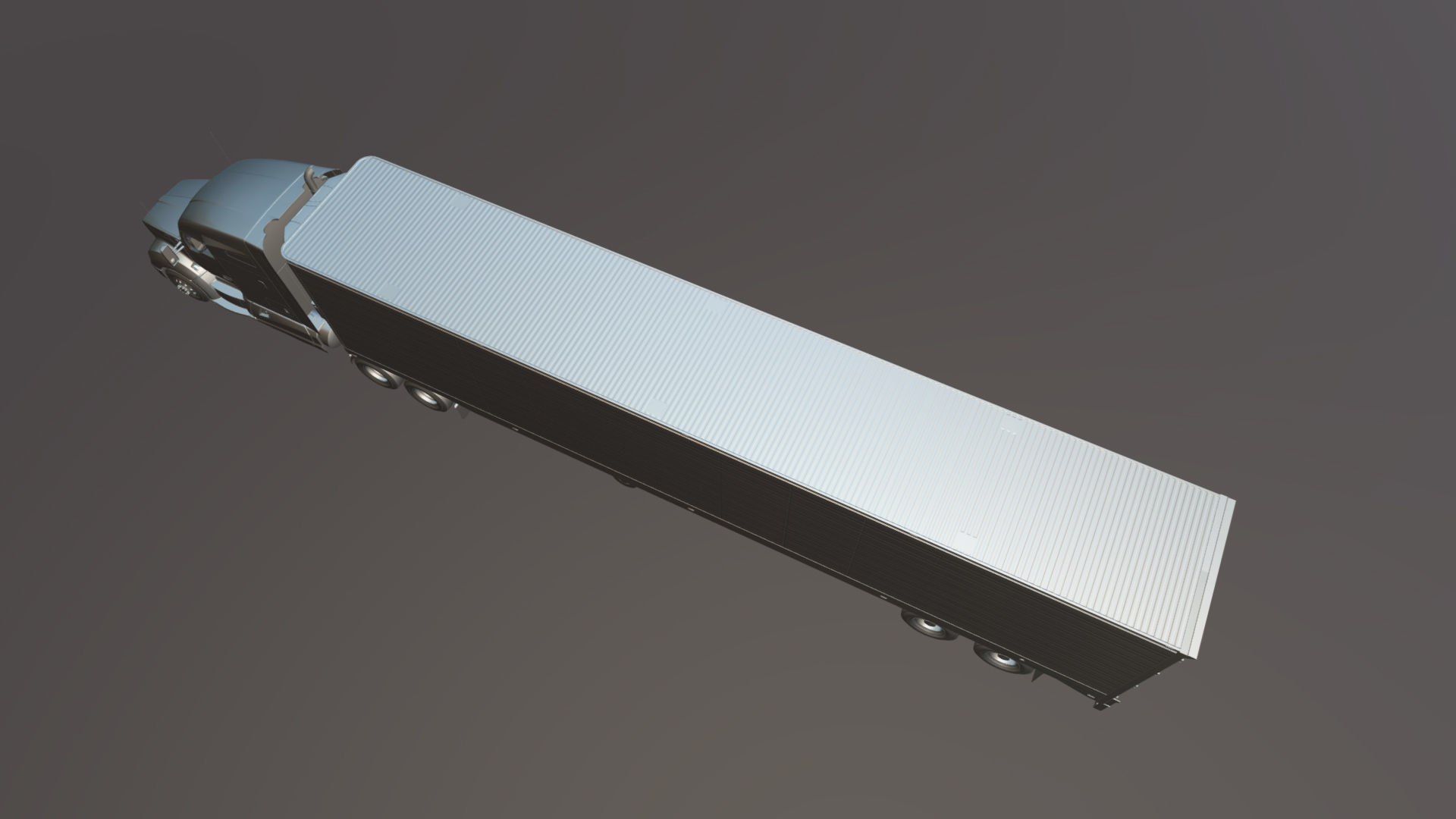 Kenworth T680 van trailer 3D model_44