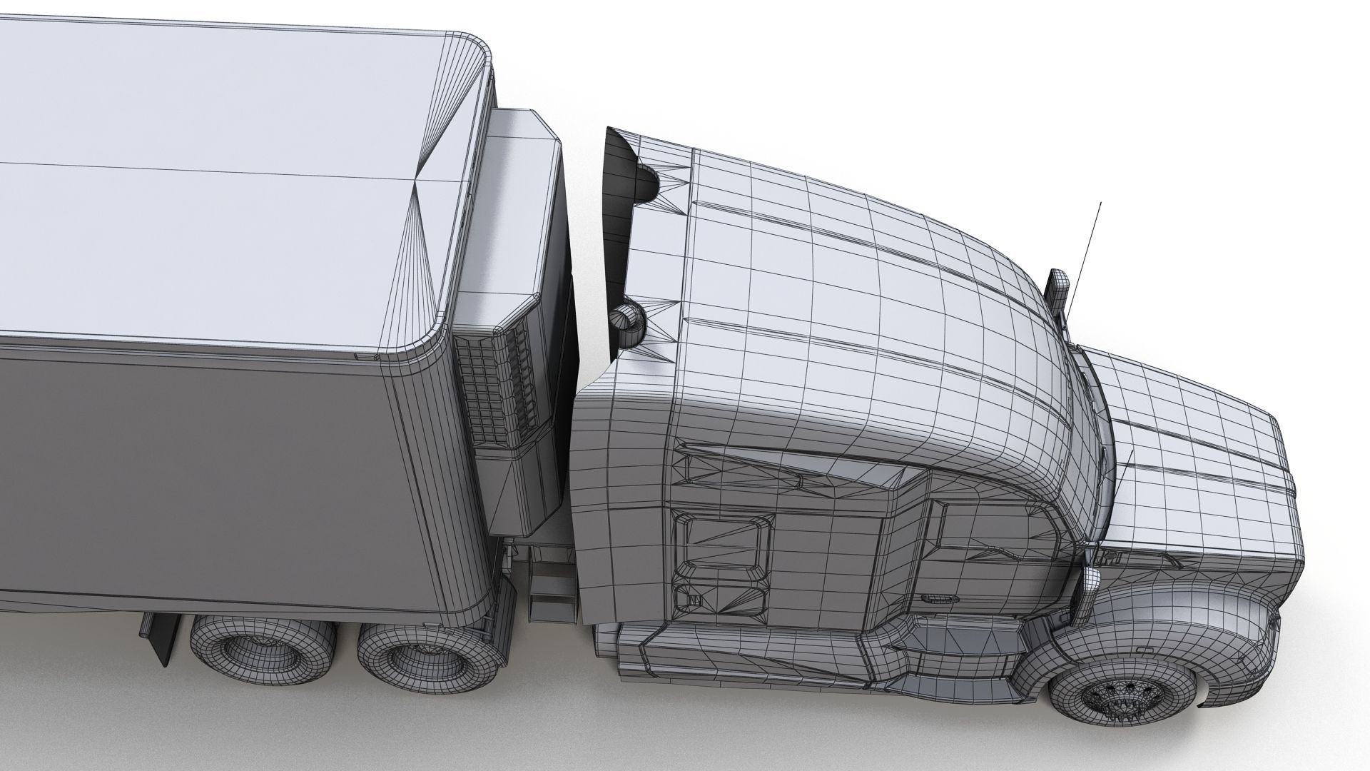 Kenworth T680 van trailer 3D model_18