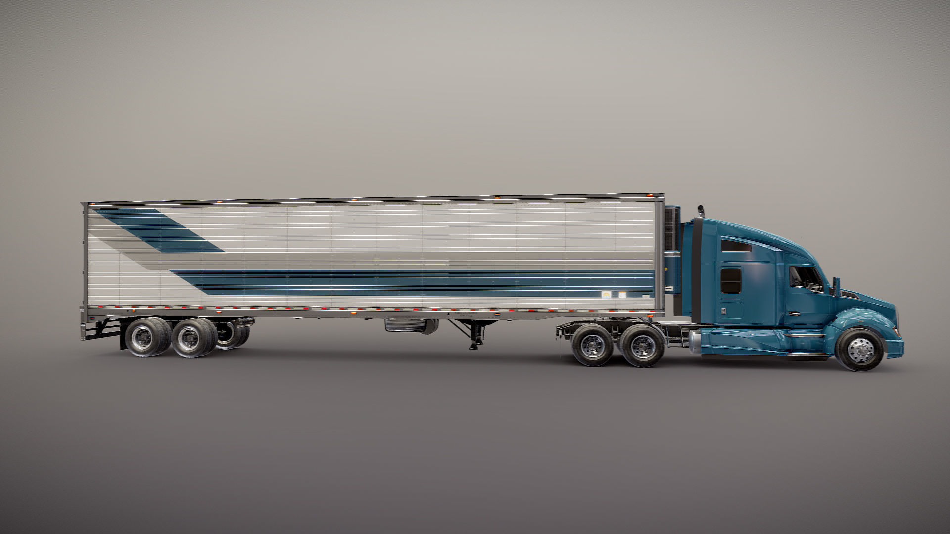 Kenworth T680 van trailer 3D model_30