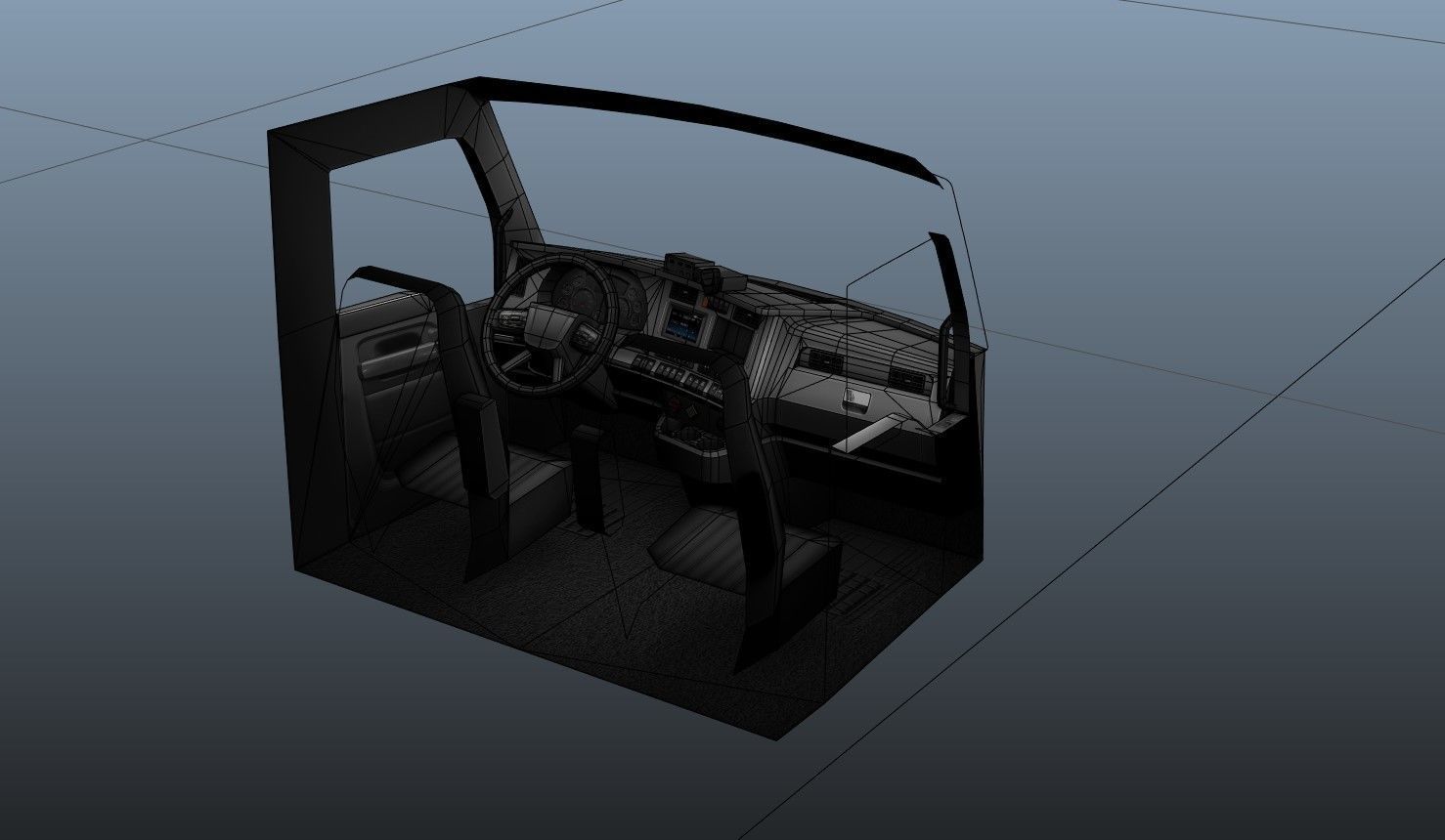 Kenworth T680 van trailer 3D model_55