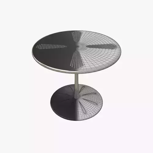 Table-2 table with metal base and glass top 3D model