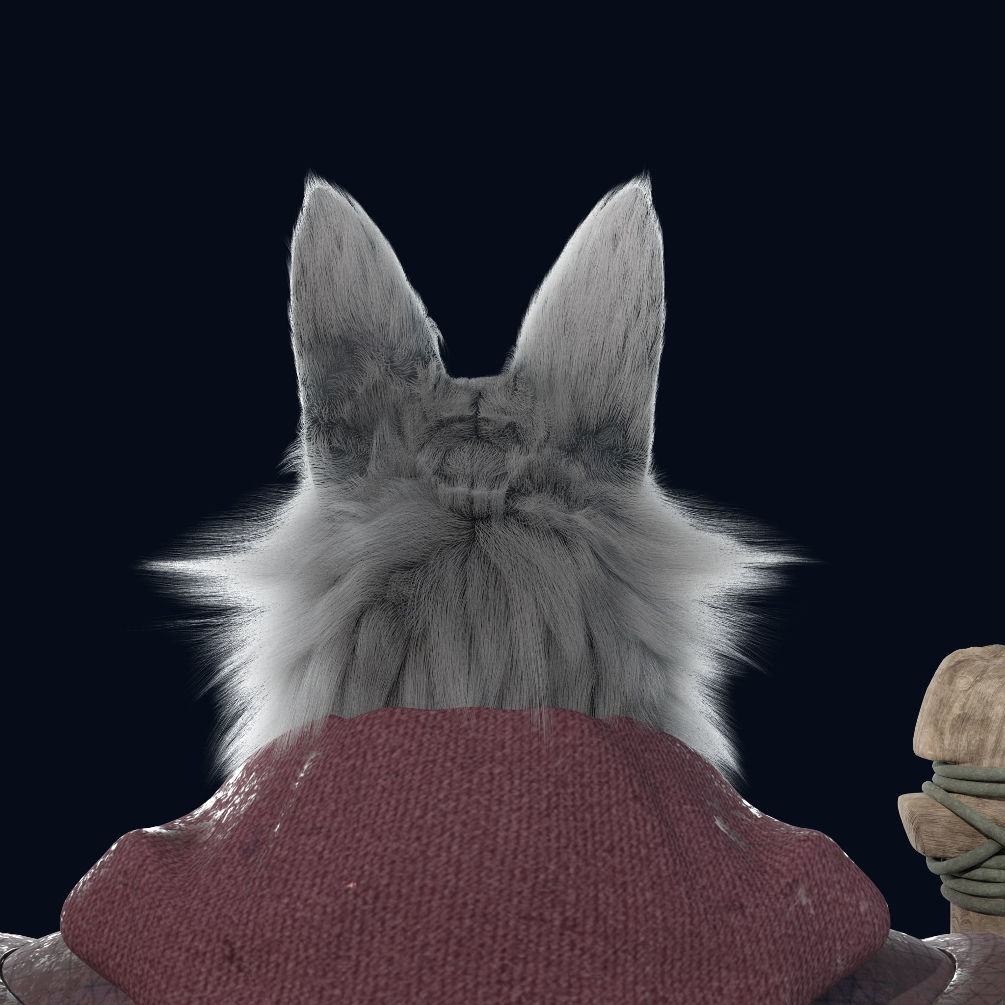 Cartoon Old Wolf Rigged 3D model_20