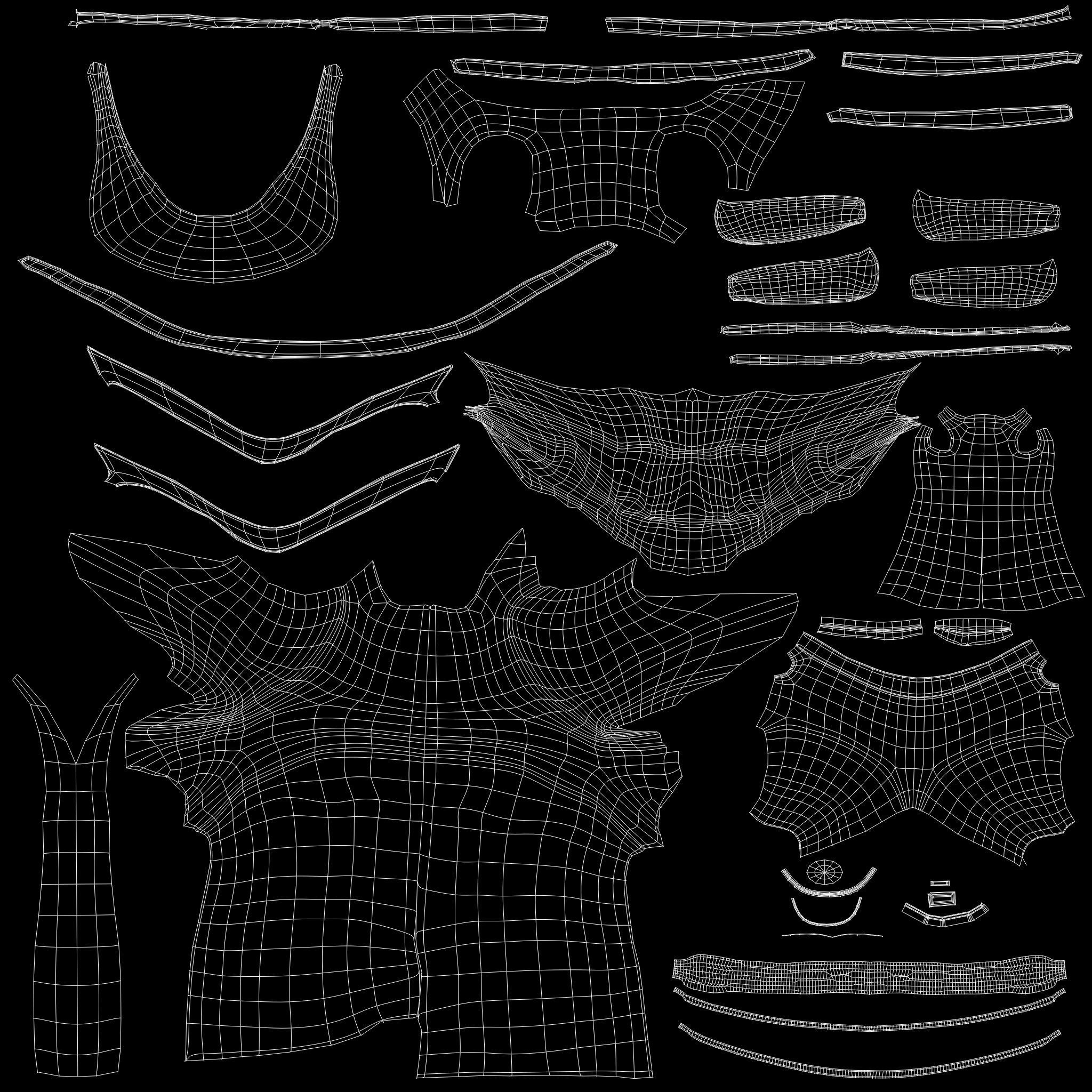 Cartoon Old Wolf Rigged 3D model_39