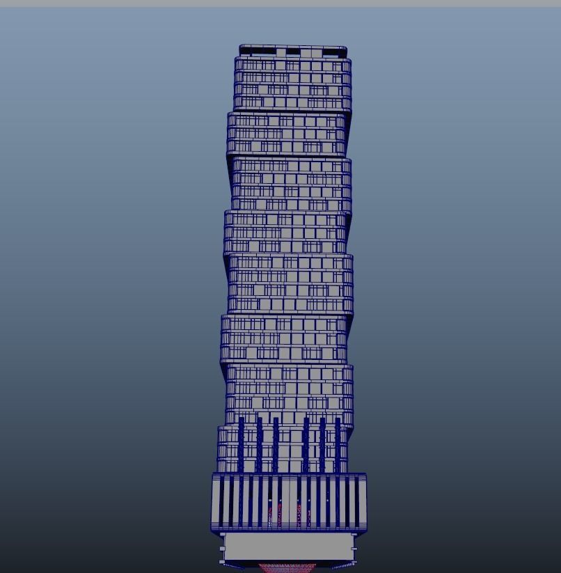Lusail Marina Twin Tower 3D model_6