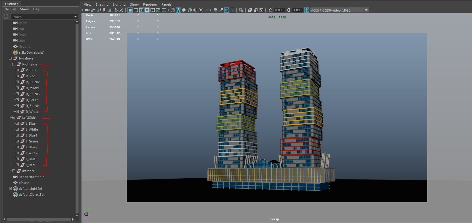 Lusail Marina Twin Tower 3D model_4