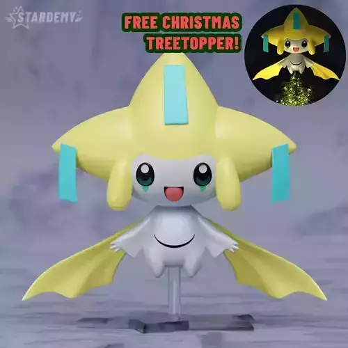 Jirachi Miniature or Christmas treetopper 