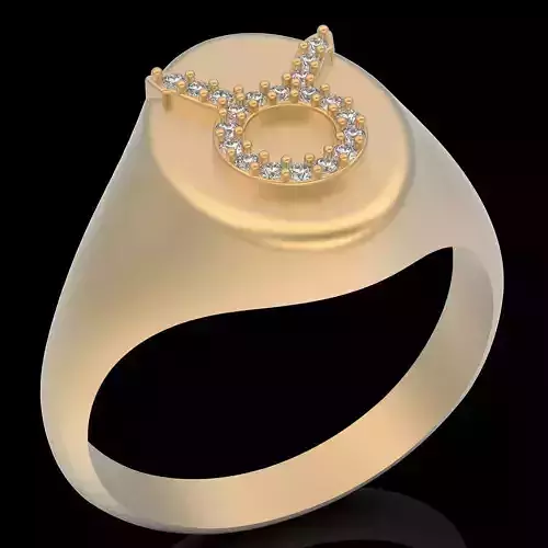 Taurus Bull zodiac ring   printable jewelry 3D model