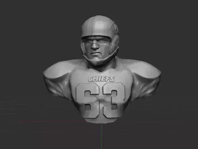 Vintage Kansas City Chiefs Throwback Bust 3D print model