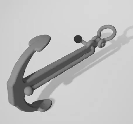 Small anchor 3D print model 3D print model