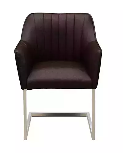 Dining chair leather and metal