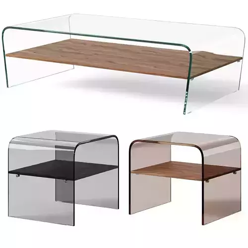 Coffee Table Amaranto and Anemone by Tonin Casa 3D model