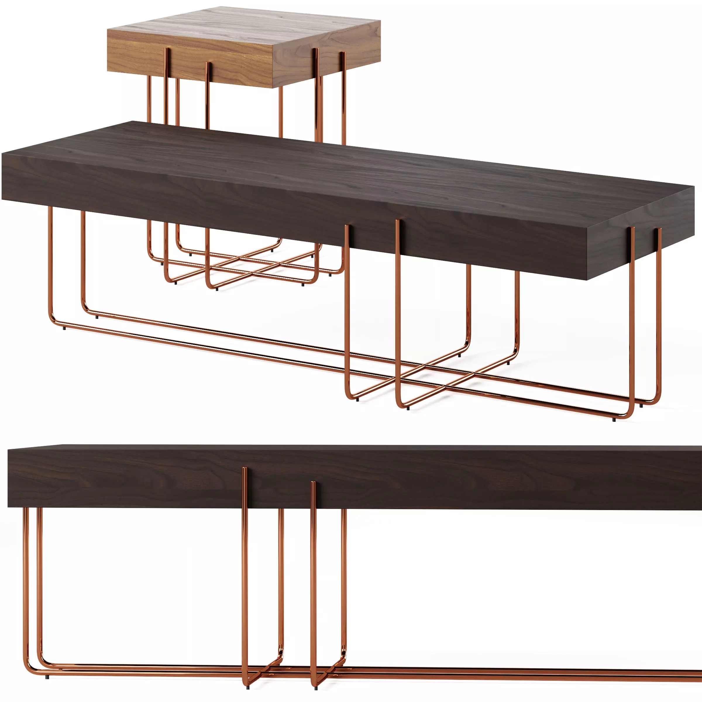 Coffee Table Cruz by Tonin Casa 3D model_0