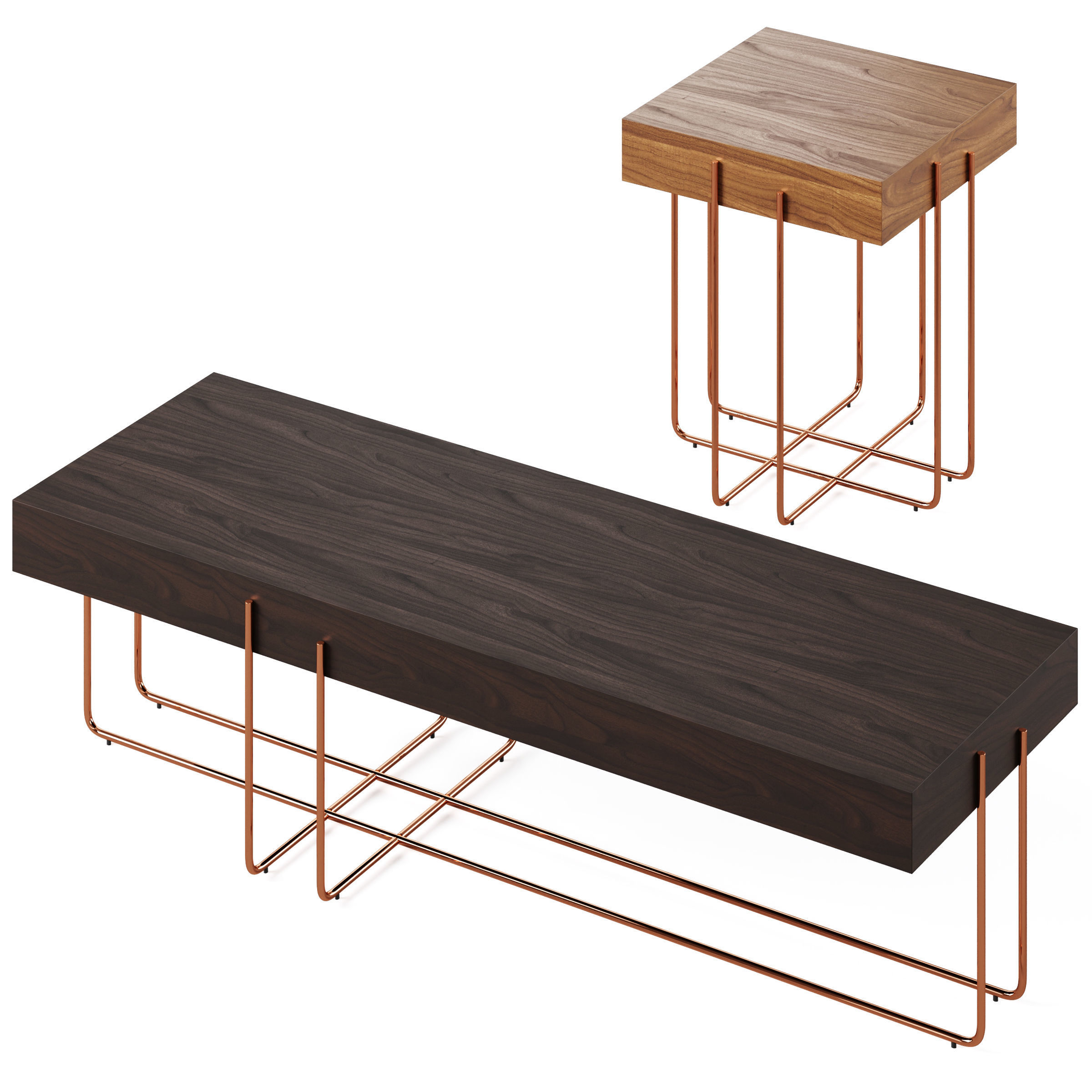 Coffee Table Cruz by Tonin Casa 3D model_2