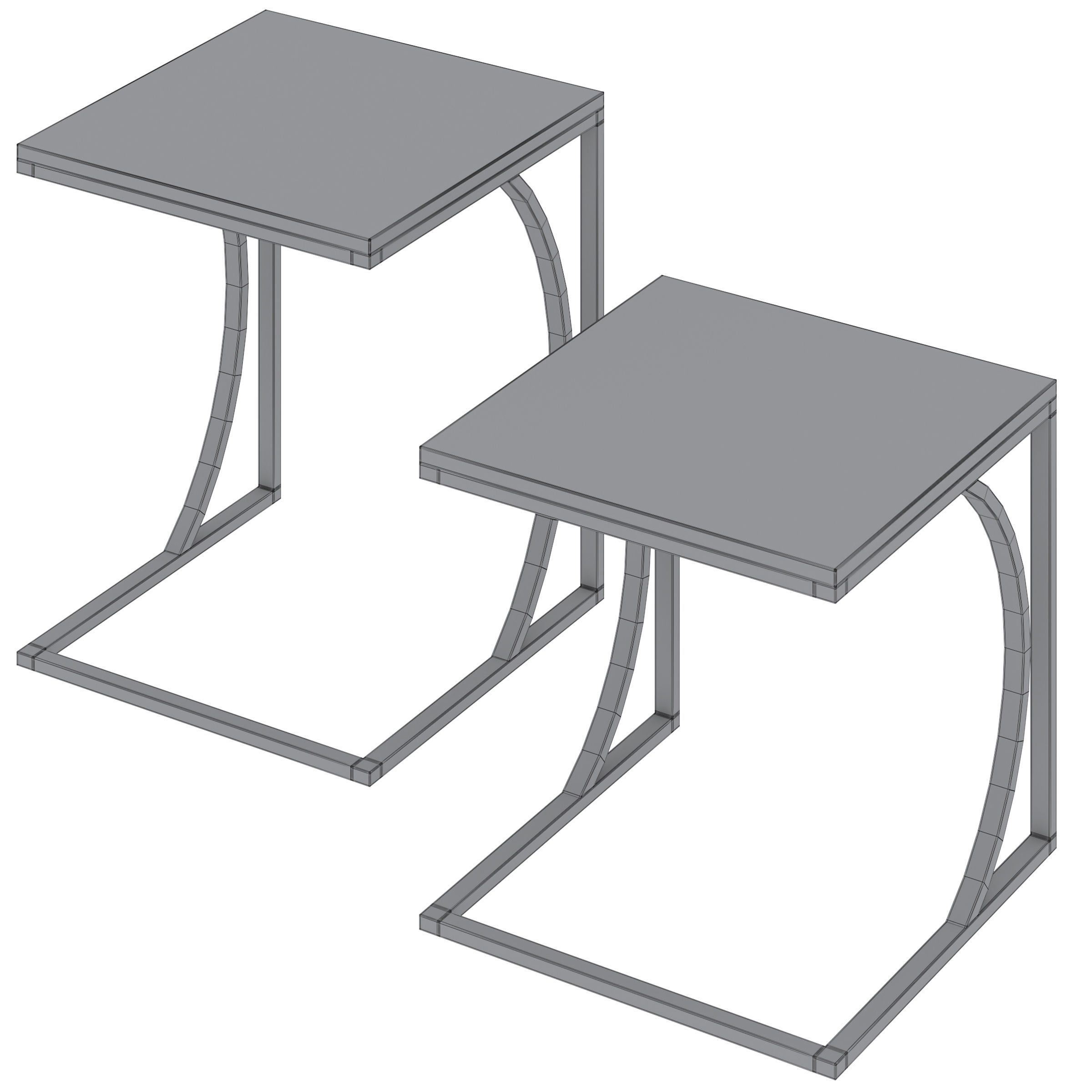 Coffee Table Detroit by Tonin Casa 3D model_3