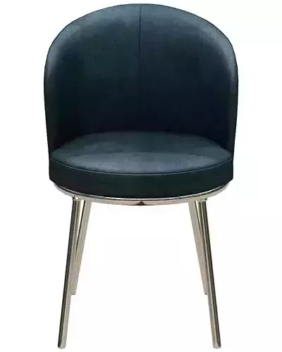 Dining chair leather and metal 