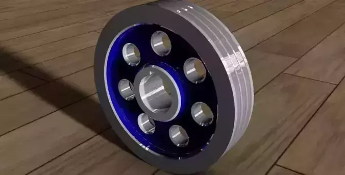 V belt pulley Free 3D model