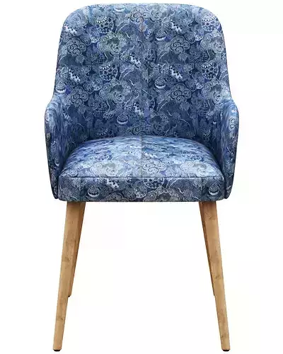 Dining chair leather and metal