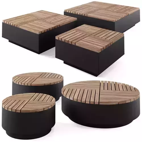 Park benches Hocker Aluminum by furns 3D model