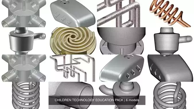 CHILDREN TECHNOLOGY EDUCATION PACK 3D Model Collection