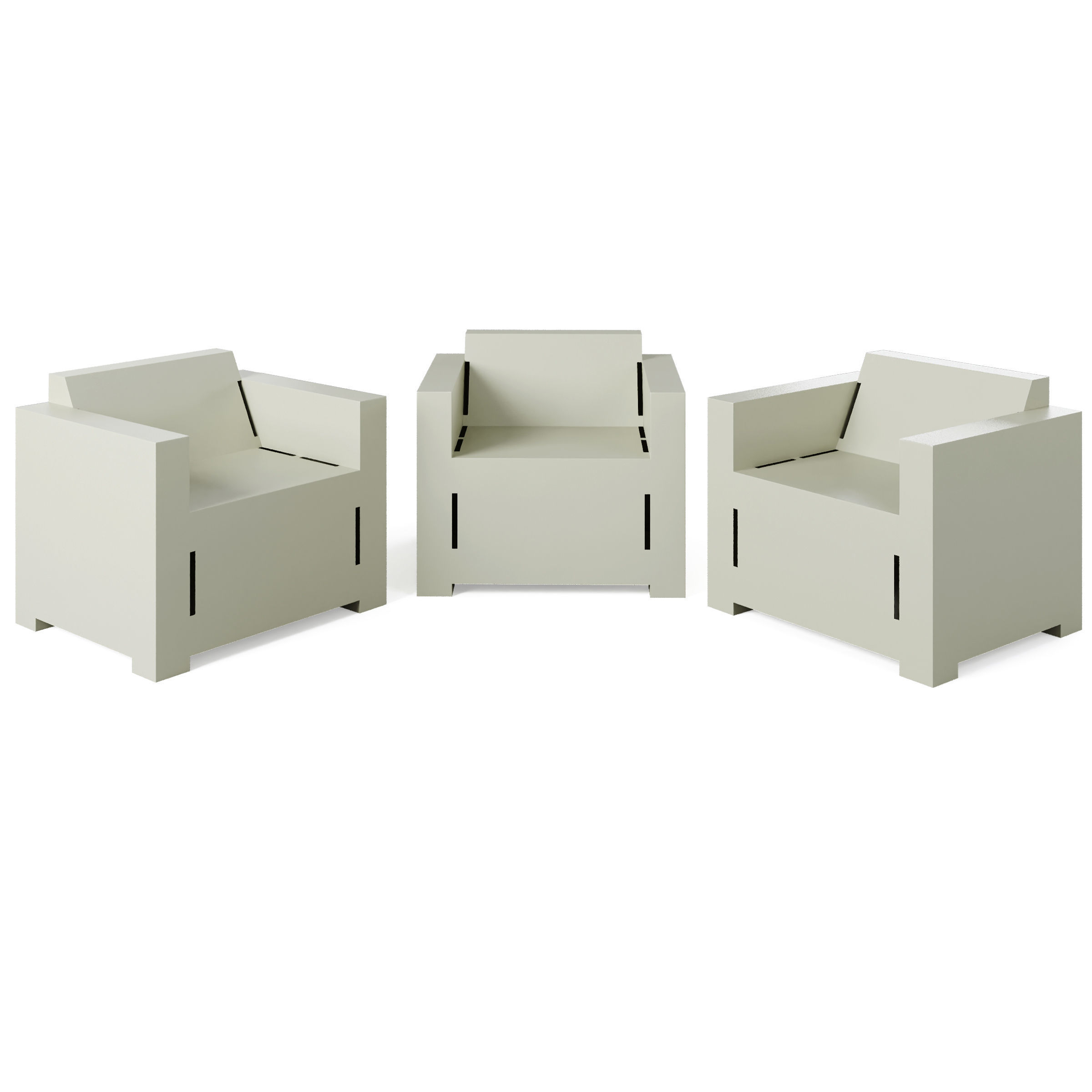 Park benches Manoa by univers and cite 3D model_1