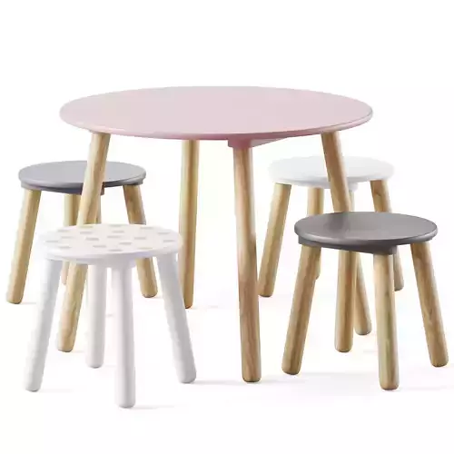 Children table and stools by jabadabado