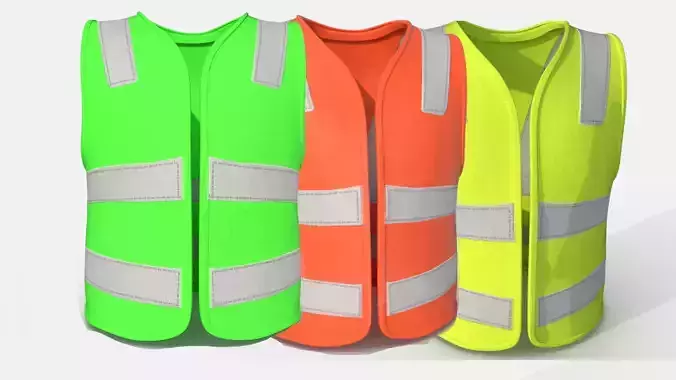  Safety Jacket Low-poly 3D model