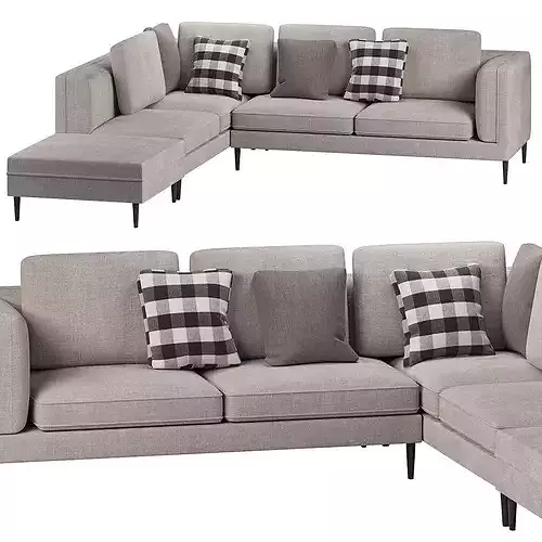 DIVES CORNER SOFA MAXALTO Low-poly 3D model 3