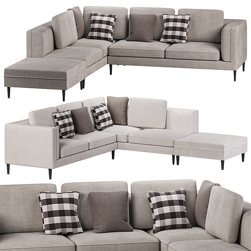 DIVES CORNER SOFA MAXALTO Low-poly 3D model