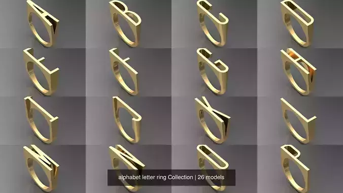 alphabet letter ring Collection 