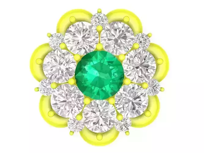 new ring luxury vietnamese diamond flower women ring 4430