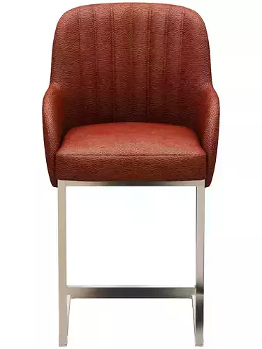 Dining chair leather and metal