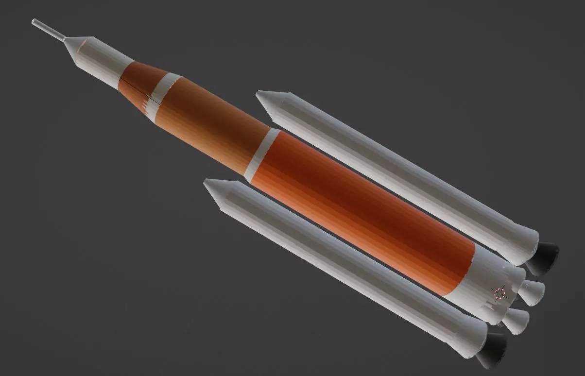New Rocket Artemis Project Nasa Low-poly 3D model