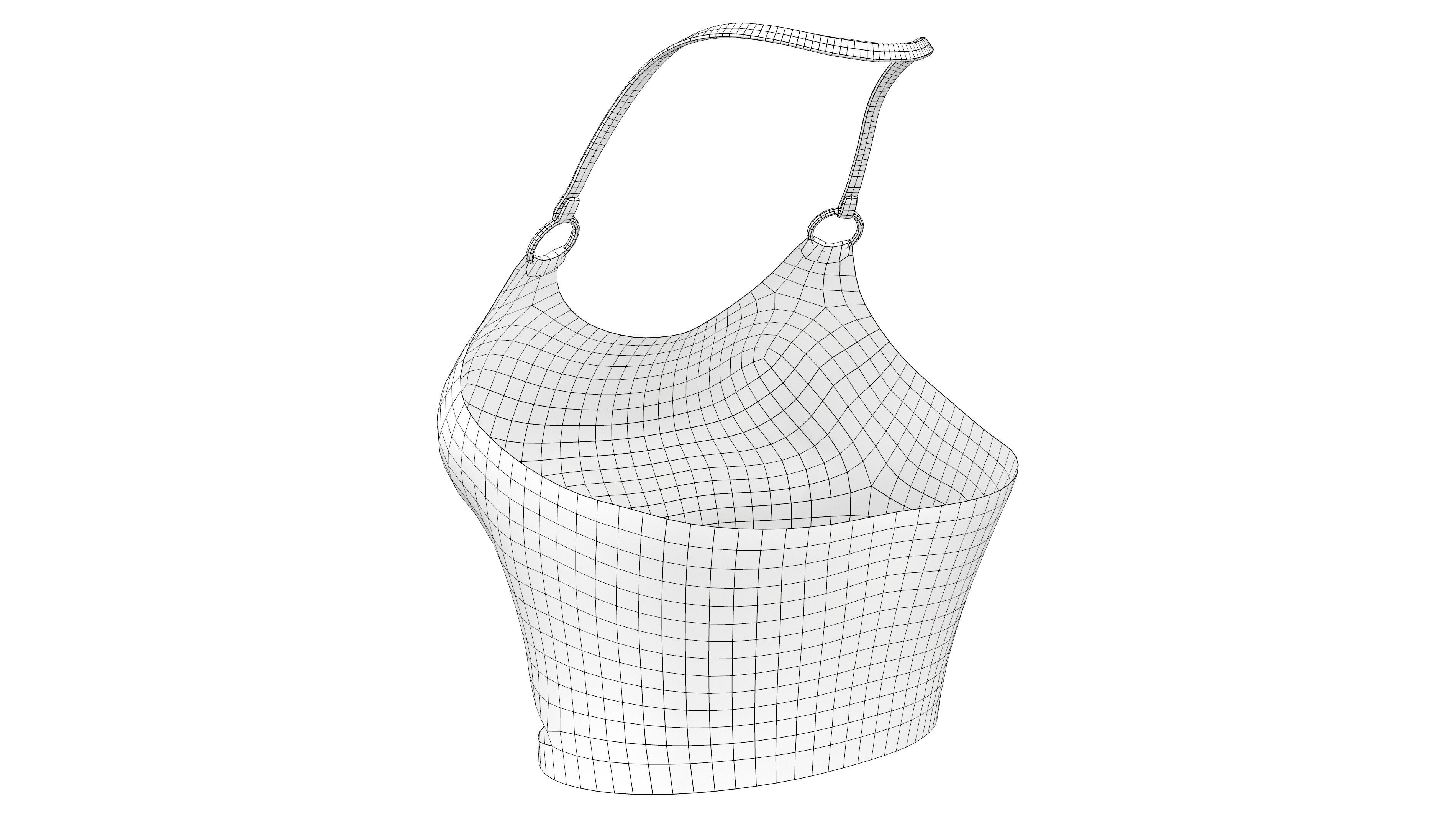 3d-model-halter-neck-black-crop-top-vr-ar-low-poly-cgtrader