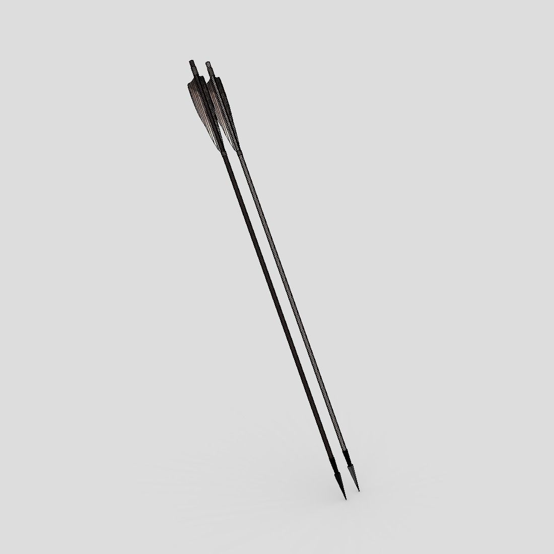 Wooden Arrow Pack Low-poly 3D model_21