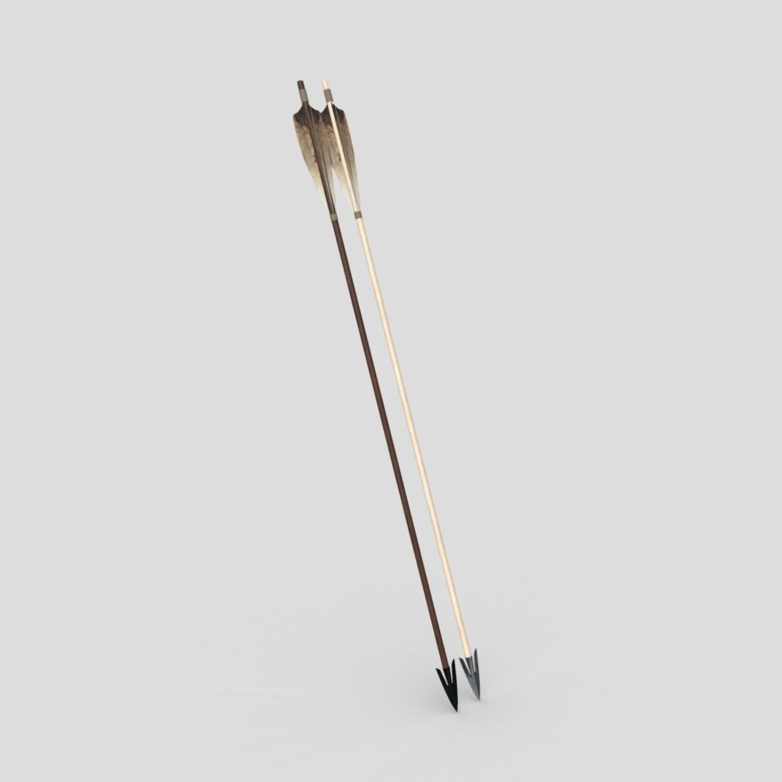 Wooden Arrow Pack Low-poly 3D model_13