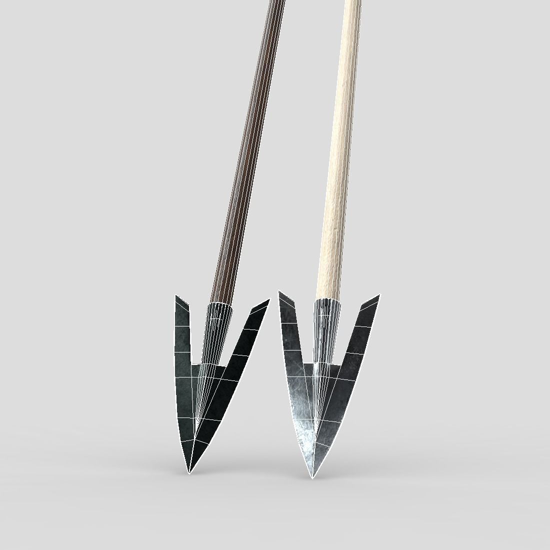 Wooden Arrow Pack Low-poly 3D model_16