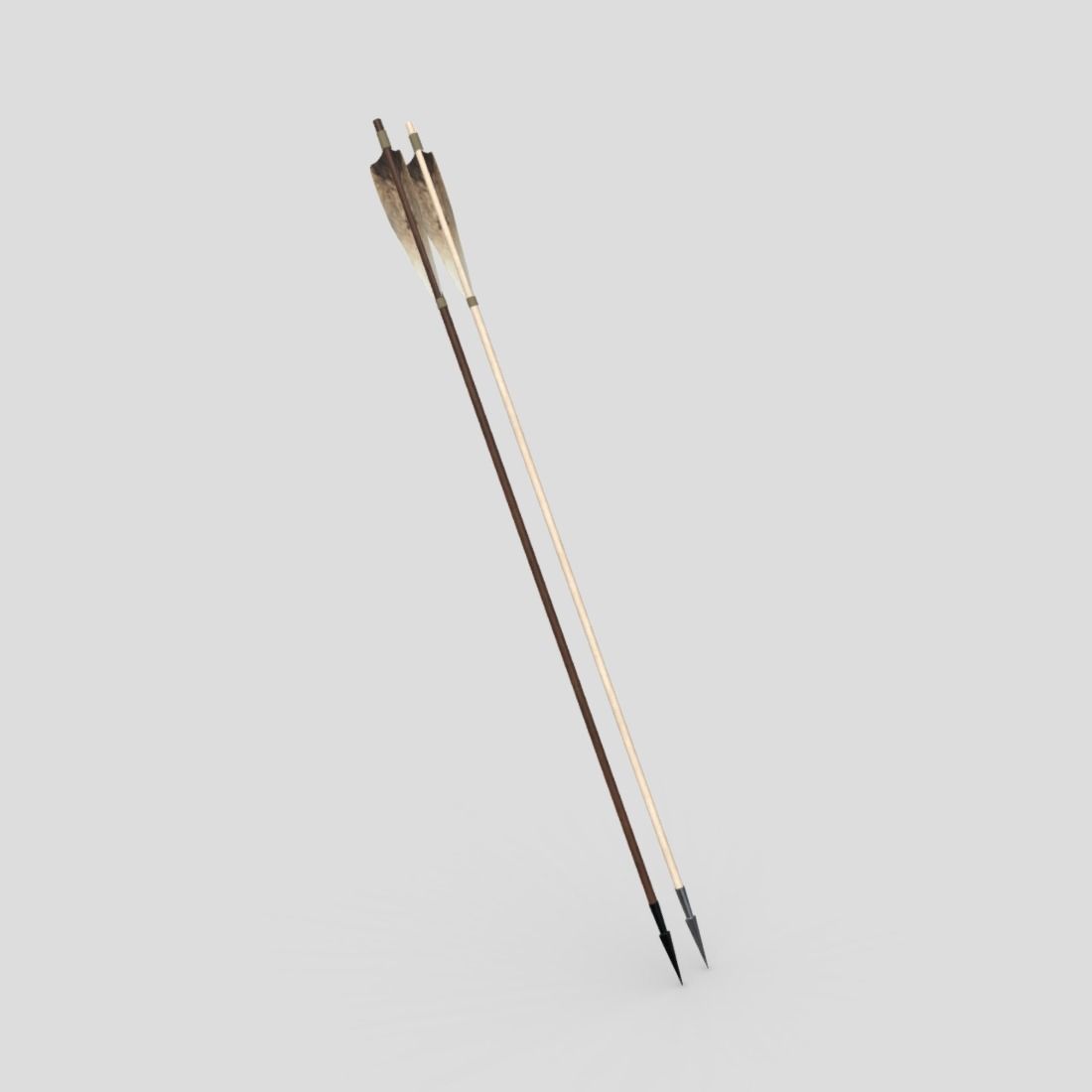 Wooden Arrow Pack Low-poly 3D model_22