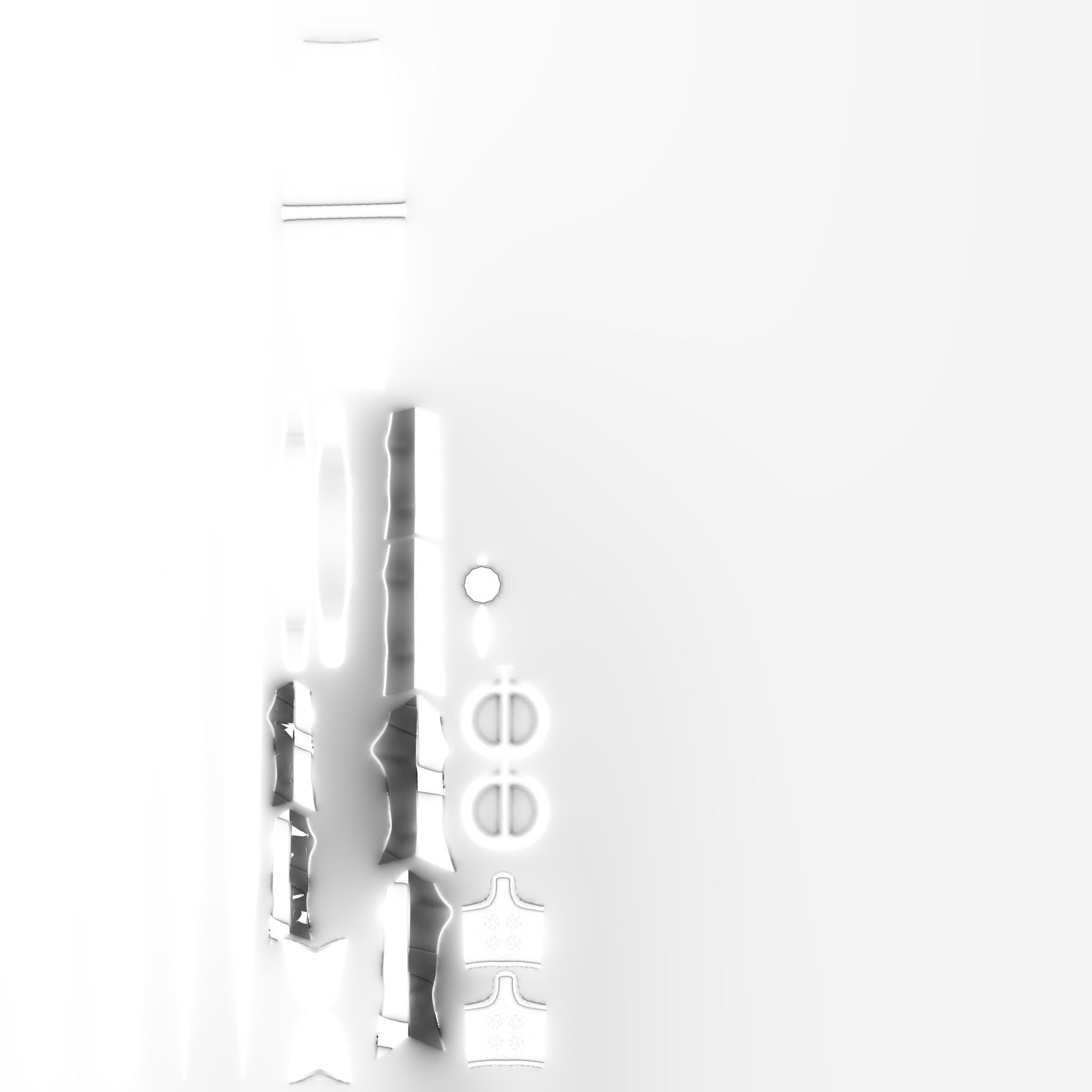 Fantasy Medieval Warrior Sword Low-poly 3D model_12