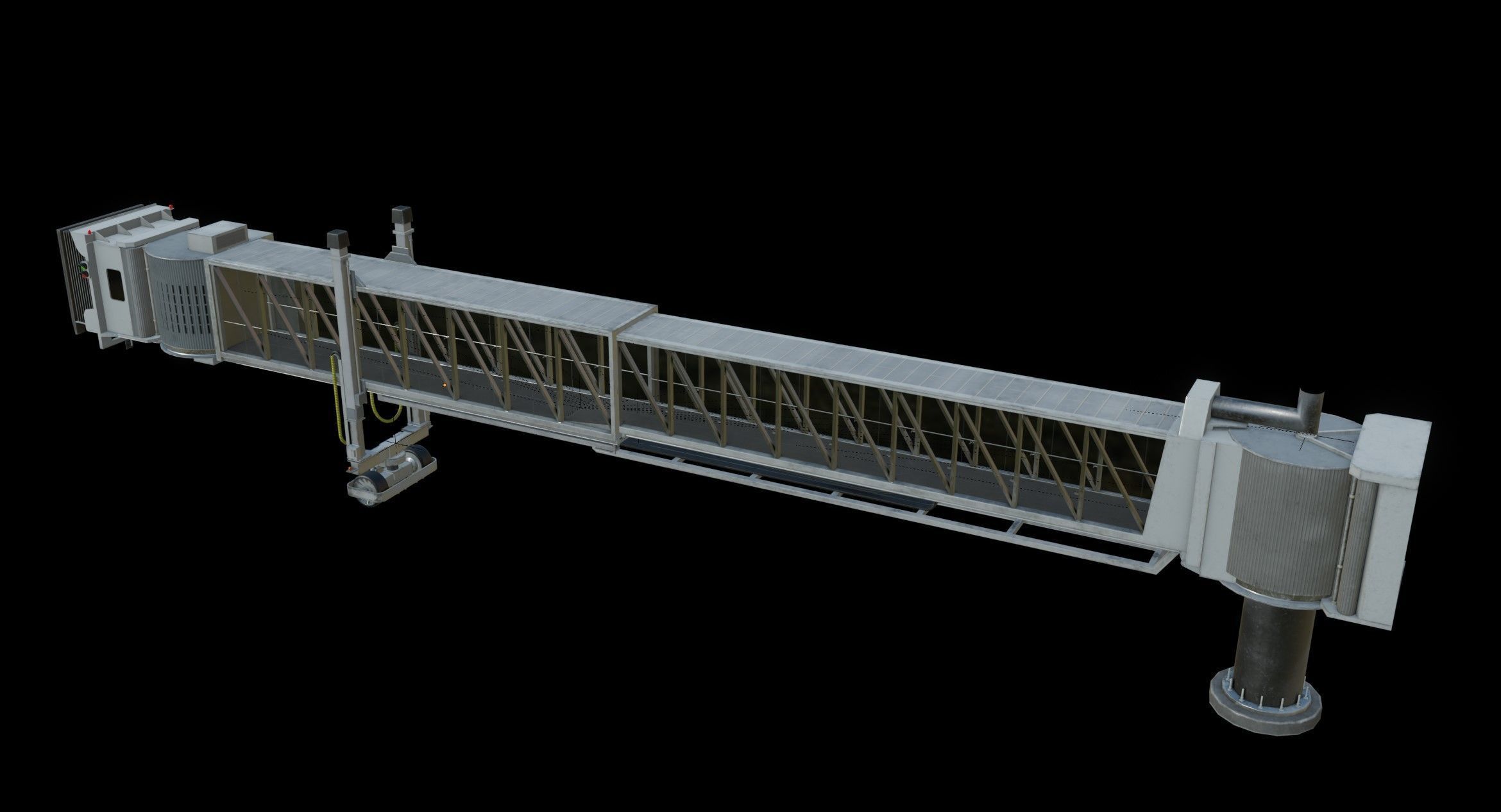 Jetway for MSFS Xplane and flight simulator Low-poly 3D model_2