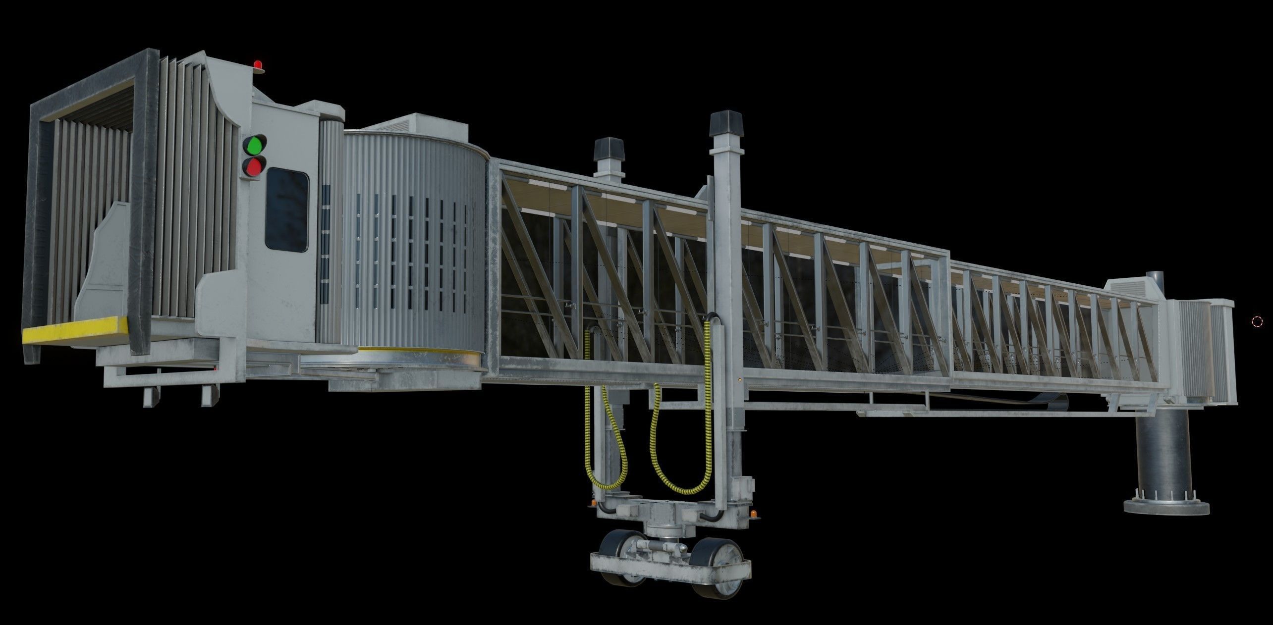 Jetway for MSFS Xplane and flight simulator Low-poly 3D model_1