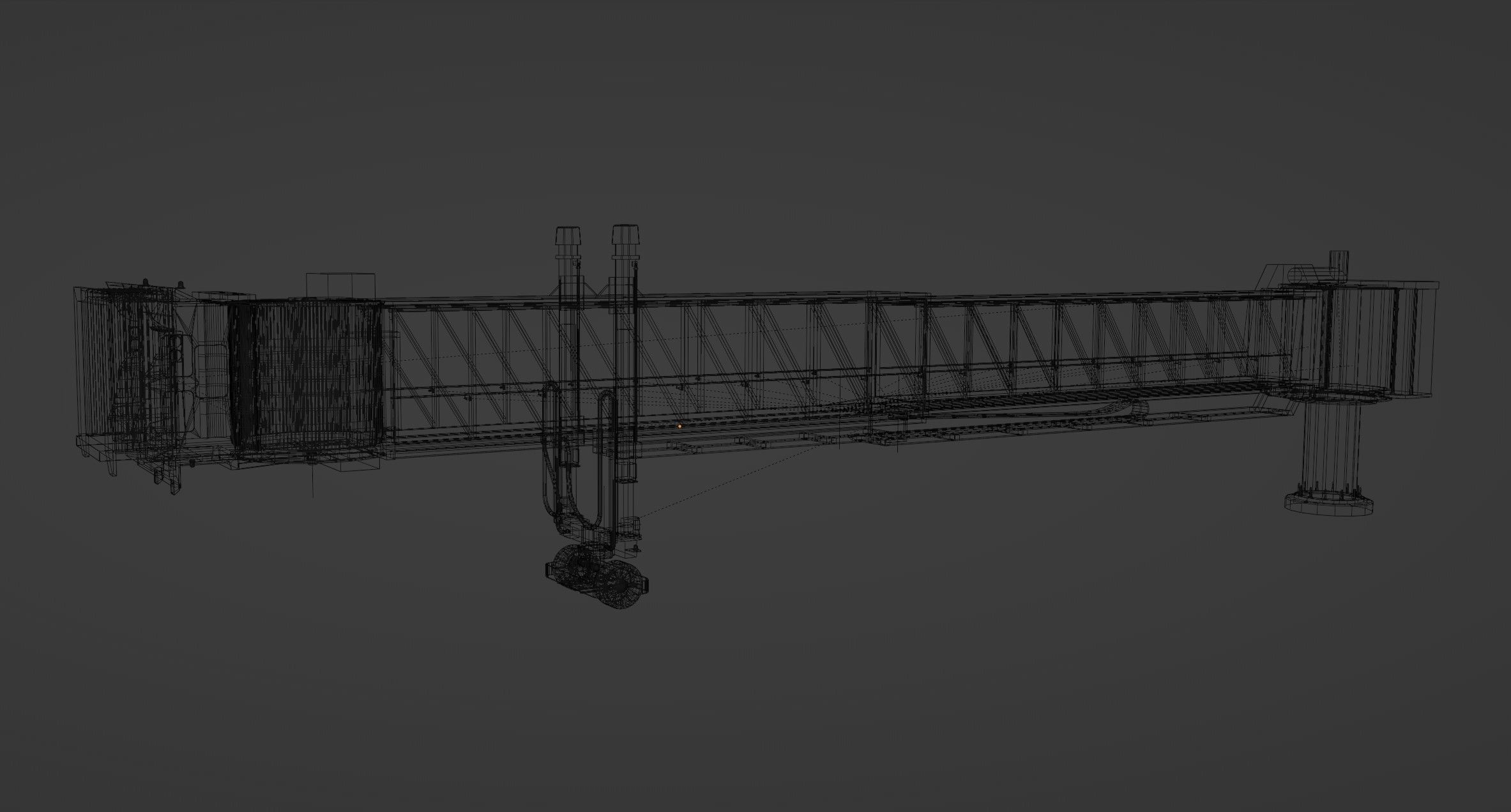 Jetway for MSFS Xplane and flight simulator Low-poly 3D model_4