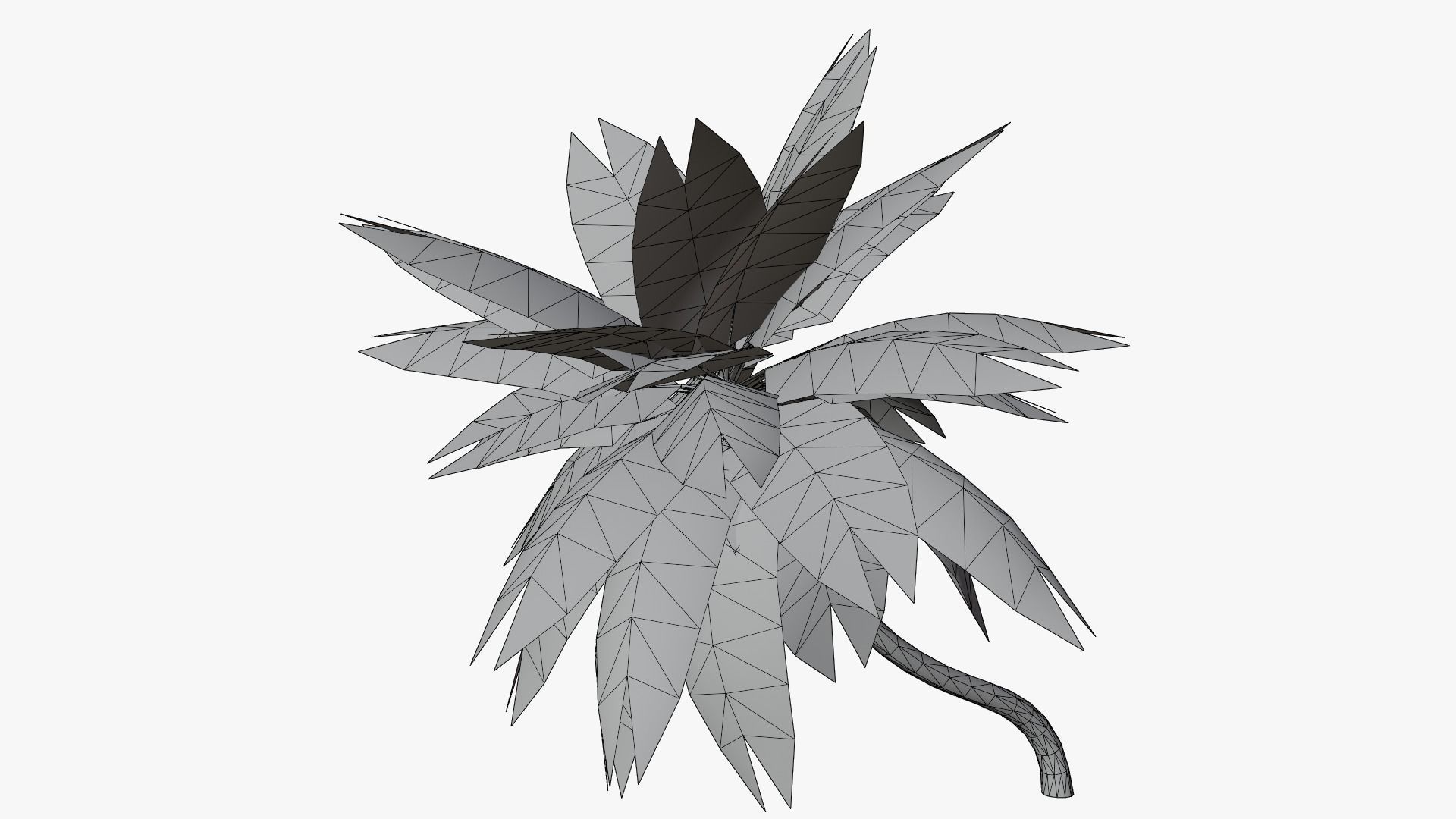 Lowpoly Date Palm v3 Low-poly 3D model_5