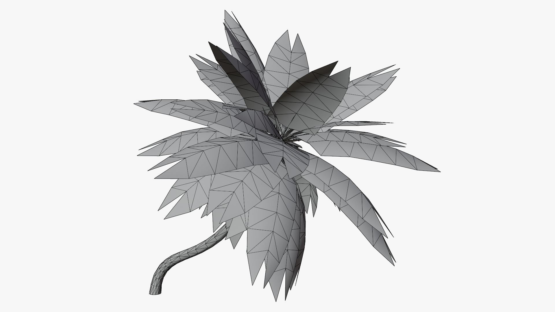 Lowpoly Date Palm v3 Low-poly 3D model_3