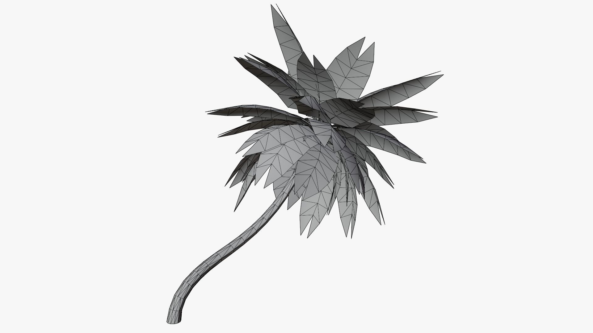 Lowpoly Date Palm v3 Low-poly 3D model_7