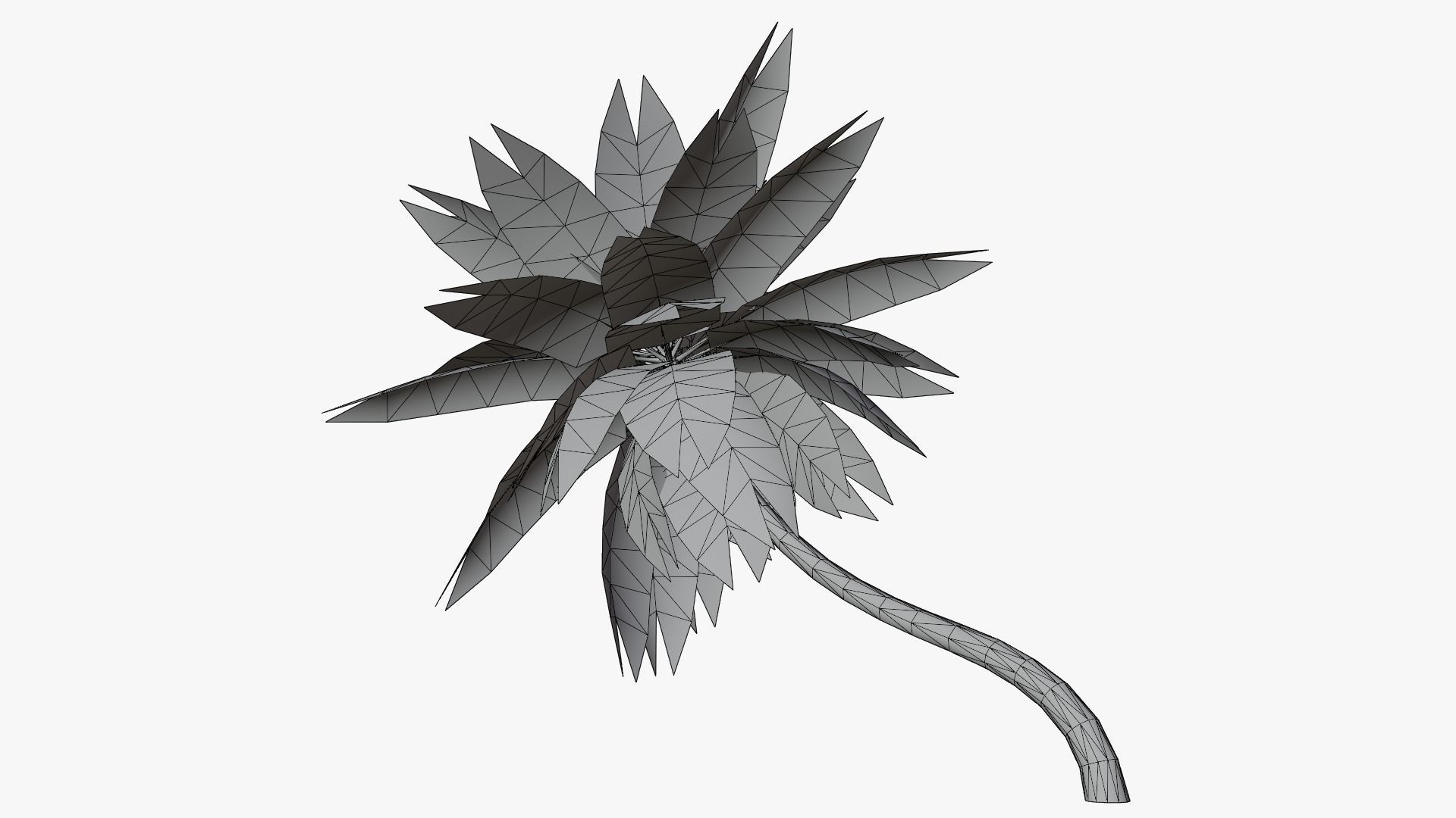 Lowpoly Date Palm v3 Low-poly 3D model_11